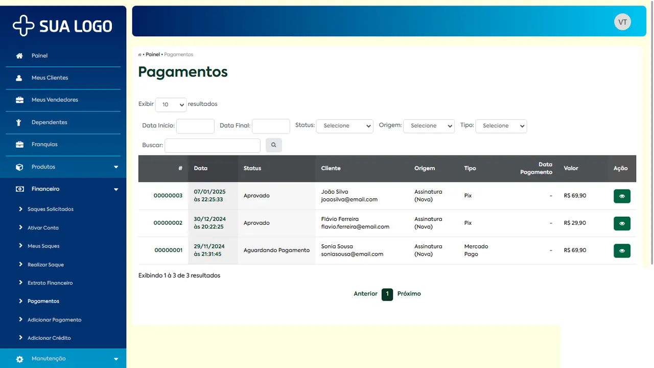 Pagamentos